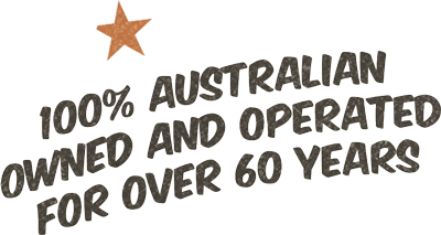 100% Australian owned and operated for over 60 years