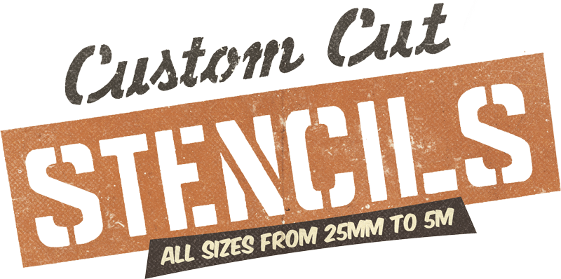 Custom Cut Stencils - All sizes from 25mm to 5m